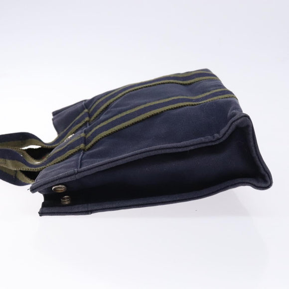 HERMES Fourre Tout PM Hand Bag Canvas Navy Auth ti3389