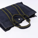 HERMES Fourre Tout PM Hand Bag Canvas Navy Auth ti3389-6