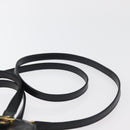 FENDI Hand Bag Patent leather 2way Black Gold Auth ti3390-15