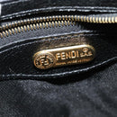 FENDI Hand Bag Enamel 2way Black Gold Auth ti3390-19