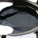 FENDI Hand Bag Enamel 2way Black Gold Auth ti3390-11