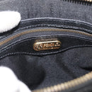 FENDI Hand Bag Patent leather 2way Black Gold Auth ti3390-20