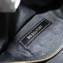 FENDI Hand Bag Enamel 2way Black Gold Auth ti3390-12