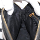 FENDI Hand Bag Patent leather 2way Black Gold Auth ti3390-12