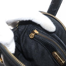 FENDI Hand Bag Patent leather 2way Black Gold Auth ti3390-23