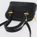 FENDI Hand Bag Patent leather 2way Black Gold Auth ti3390-6