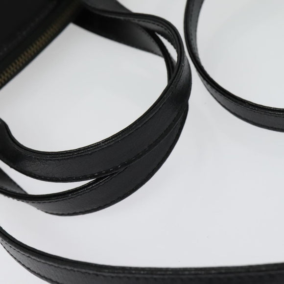 FENDI Hand Bag Enamel 2way Black Gold Auth ti3390