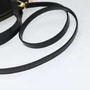 FENDI Hand Bag Enamel 2way Black Gold Auth ti3390-8