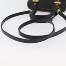 FENDI Hand Bag Patent leather 2way Black Gold Auth ti3390-8