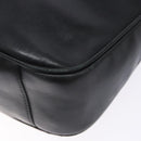 GUCCI Bamboo Hand Bag Leather 2way Black Gold 001 1705 1638 Auth ti3391-12