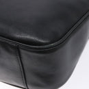 GUCCI Bamboo Hand Bag Leather 2way Black Gold 001 1705 1638 Auth ti3391-14