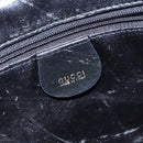 GUCCI Bamboo Hand Bag Leather 2way Black Gold 001 1705 1638 Auth ti3391-16