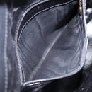 GUCCI Bamboo Hand Bag Leather 2way Black Gold 001 1705 1638 Auth ti3391-20