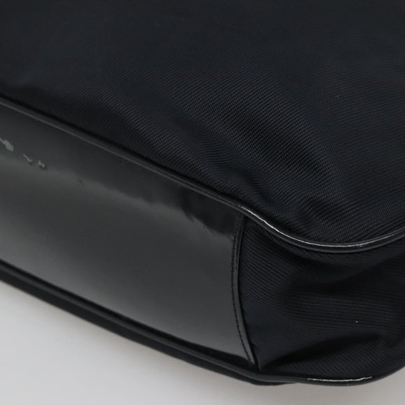 GUCCI Bamboo Hand Bag Nylon 2way Black Silver 001 1705 1577 Auth ti3394