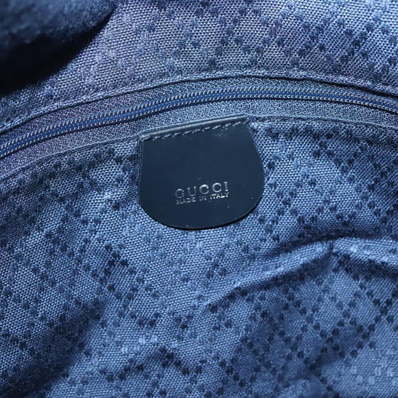 GUCCI Bamboo Hand Bag Nylon 2way Black Silver 001 1705 1577 Auth ti3394