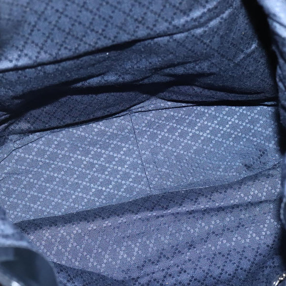 GUCCI Bamboo Hand Bag Nylon 2way Black Silver 001 1705 1577 Auth ti3394