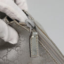 GUCCI GG Canvas Shoulder Bag Silver 145857 Auth ti3396-14