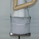 GUCCI GG Canvas Shoulder Bag Silver 145857 Auth ti3396-22