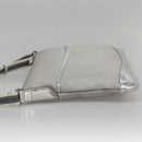 GUCCI GG Canvas Shoulder Bag Silver 145857 Auth ti3396-4