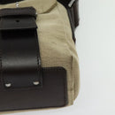 GUCCI Shoulder Bag Canvas Beige Silver 106298 Auth ti3398-11