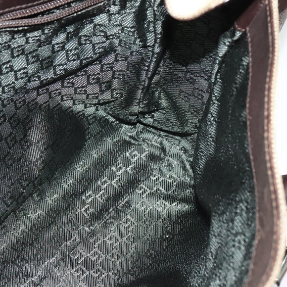 GUCCI Shoulder Bag Canvas Beige Silver 106298 Auth ti3398