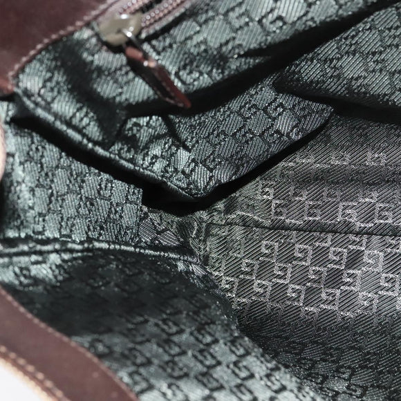 GUCCI Shoulder Bag Canvas Beige Silver 106298 Auth ti3398