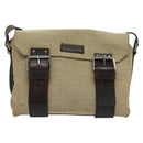 GUCCI Shoulder Bag Canvas Beige Silver 106298 Auth ti3398-2