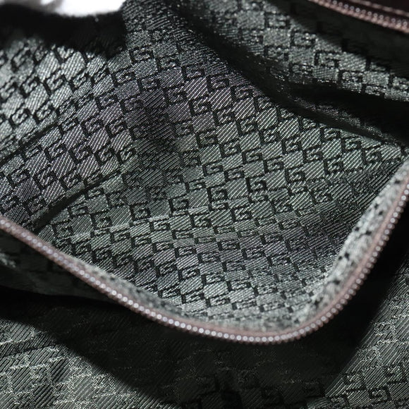 GUCCI Shoulder Bag Canvas Beige Silver 106298 Auth ti3398