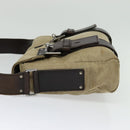 GUCCI Shoulder Bag Canvas Beige Silver 106298 Auth ti3398-4