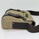 GUCCI Shoulder Bag Canvas Beige Silver 106298 Auth ti3398-5