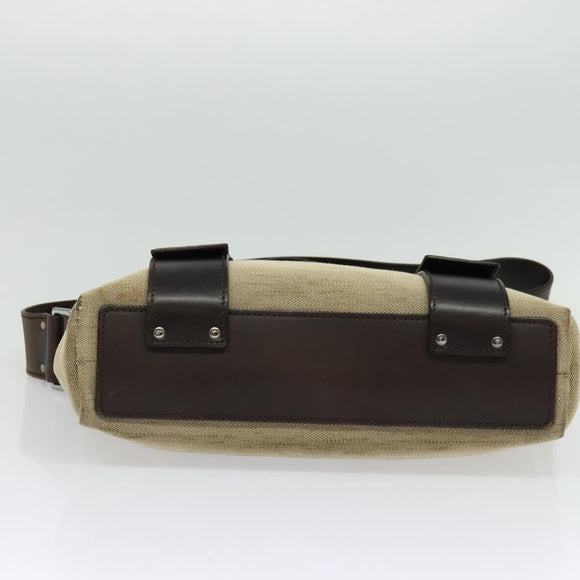 GUCCI Shoulder Bag Canvas Beige Silver 106298 Auth ti3398