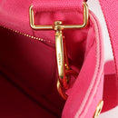 PRADA Canapa PM Hand Bag Canvas Pink Auth ti3399-18