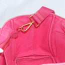 PRADA Canapa PM Hand Bag Canvas Pink Auth ti3399-20