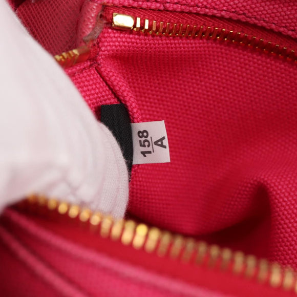 PRADA Canapa PM Hand Bag Canvas Pink Auth ti3399