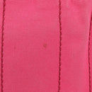 PRADA Canapa PM Hand Bag Canvas Pink Auth ti3399-3