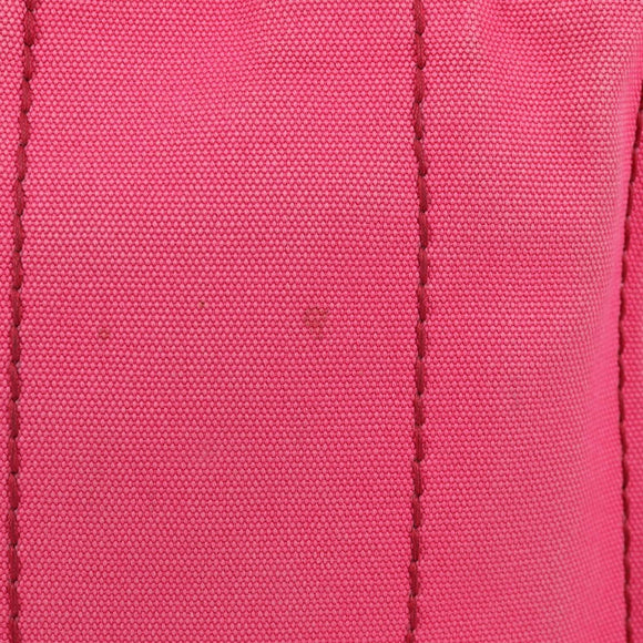 PRADA Canapa PM Hand Bag Canvas Pink Auth ti3399