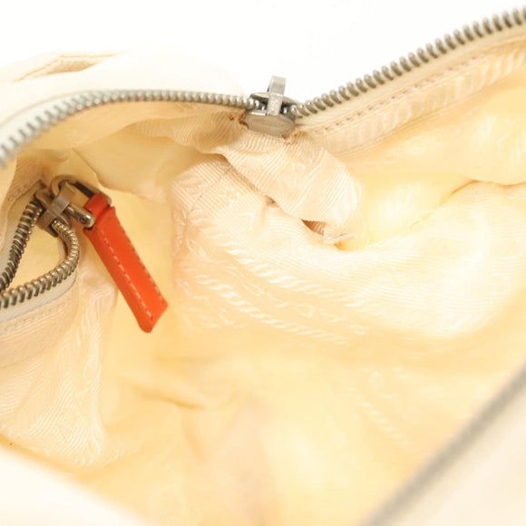 PRADA Hand Bag Nylon 2way White Silver Auth ti3400