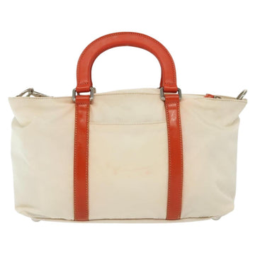 PRADA Hand Bag Nylon 2way White Silver Auth ti3400 - 0