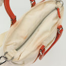 PRADA Hand Bag Nylon 2way White Silver Auth ti3400-6