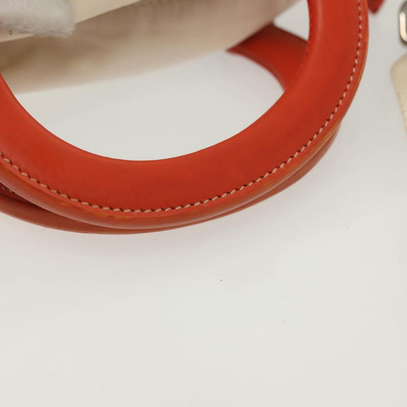 PRADA Hand Bag Nylon 2way White Silver Auth ti3400