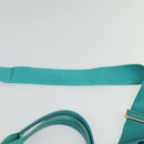 PRADA Tote Bag Nylon 2way Turquoise Blue Silver Auth ti3401-14