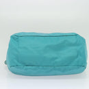 PRADA Tote Bag Nylon 2way Turquoise Blue Silver Auth ti3401-5