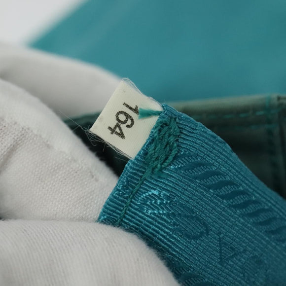 PRADA Tote Bag Nylon 2way Turquoise Blue Silver Auth ti3401