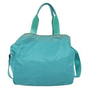 PRADA Tote Bag Nylon 2way Turquoise Blue Silver Auth ti3401-2