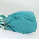 PRADA Tote Bag Nylon 2way Turquoise Blue Silver Auth ti3401-3