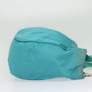 PRADA Tote Bag Nylon 2way Turquoise Blue Silver Auth ti3401-4