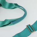 PRADA Tote Bag Nylon 2way Turquoise Blue Silver Auth ti3401-7