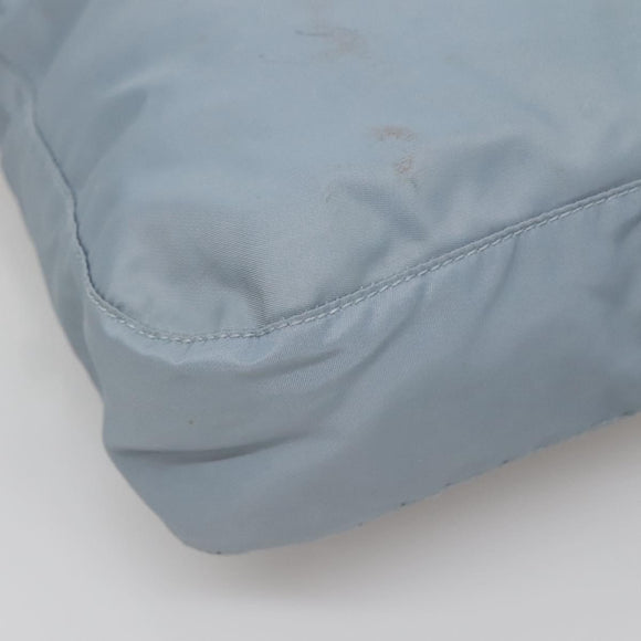 PRADA Shoulder Bag Nylon Light Blue Silver Auth ti3402