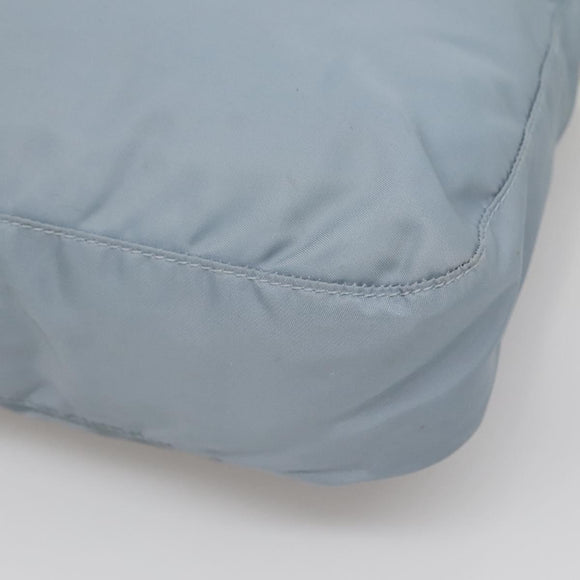 PRADA Shoulder Bag Nylon Light Blue Silver Auth ti3402