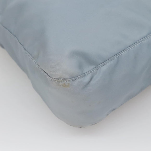 PRADA Shoulder Bag Nylon Light Blue Silver Auth ti3402